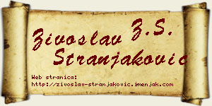 Živoslav Stranjaković vizit kartica